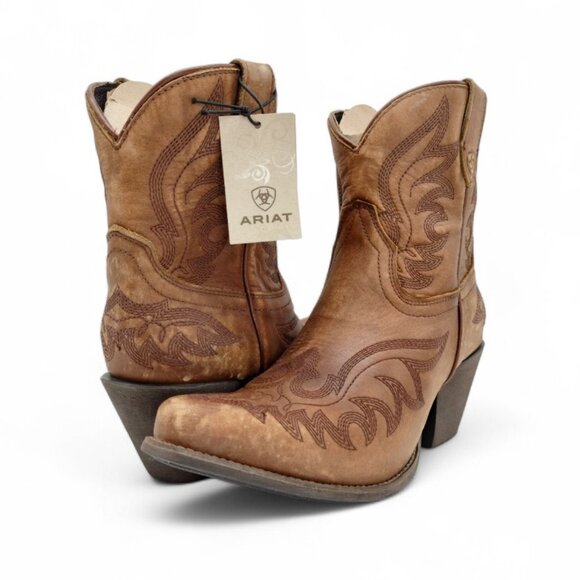 Ariat Chandler Women's Size 9C W Naturally Distressed Brown Leather Western Boot - Picture 7 of 16